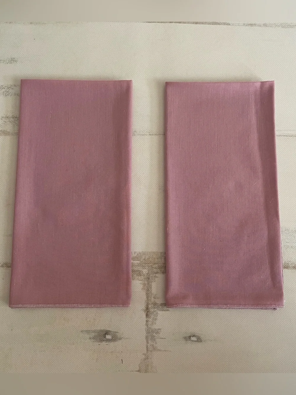 Vintage Solid Fabric Napkins Lot Pinks, Brown, Red Cottagecore Grandmillennial